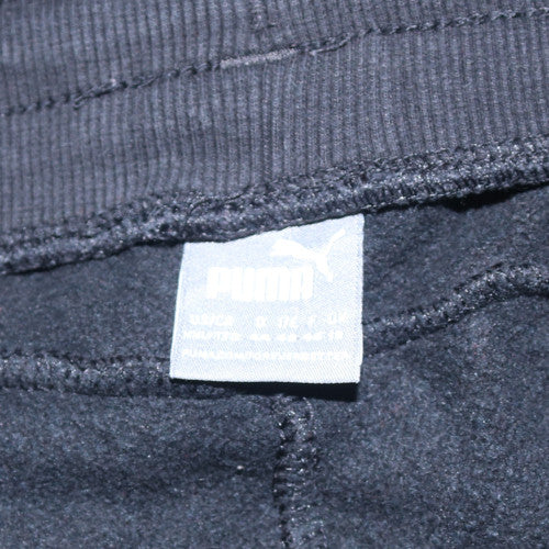 Puma Womens Black Jogger Sweatpants M Sports Logo Cuffed
