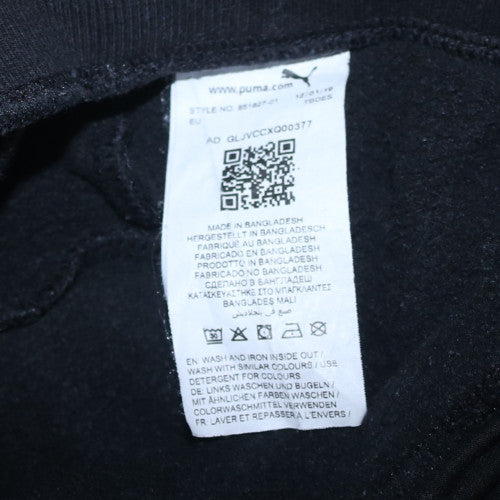 Puma Womens Black Jogger Sweatpants M Sports Logo Cuffed