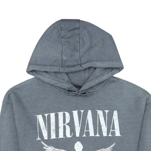 Primark Women’s Grey Nirvana Pullover Hoodie Size S Graphic Print
