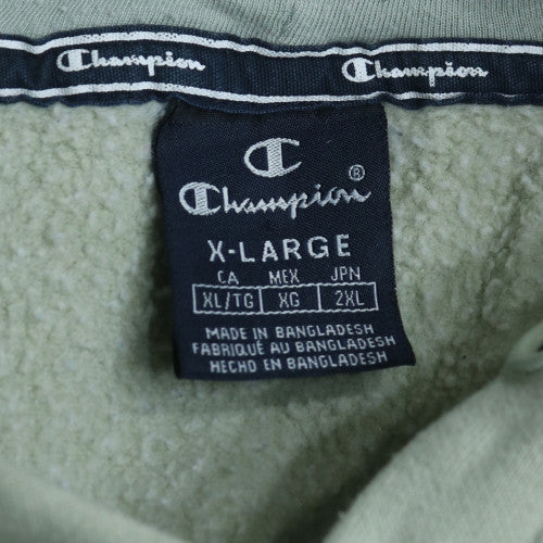 Champion Boys Light Green Pullover Hoodie XL Cotton Blend Logo Print