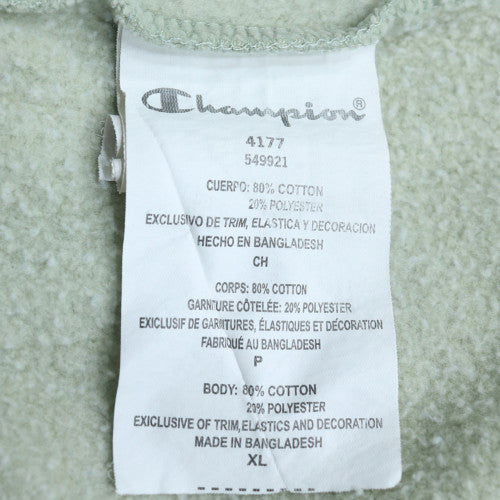 Champion Boys Light Green Pullover Hoodie XL Cotton Blend Logo Print