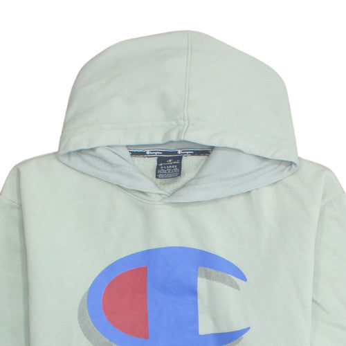 Champion Boys Light Green Pullover Hoodie XL Cotton Blend Logo Print