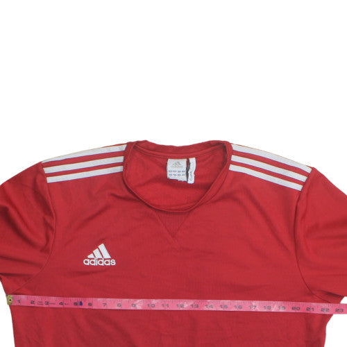 Adidas Mens Red ClimaWarm Crew Neck Pullover Sweatshirt S
