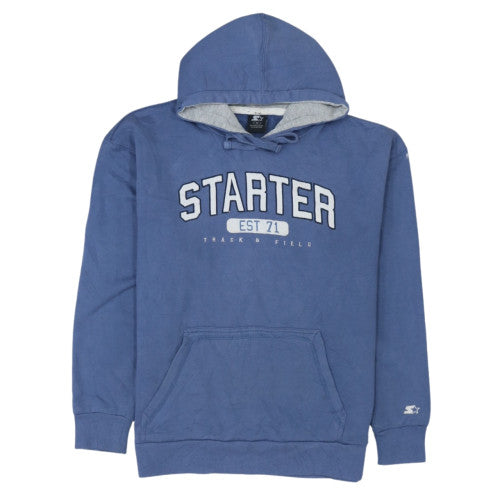 Starter Men's Blue Pullover Hoodie M Regular Fit Sports Style