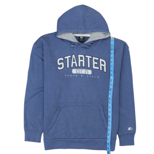 Starter Men's Blue Pullover Hoodie M Regular Fit Sports Style