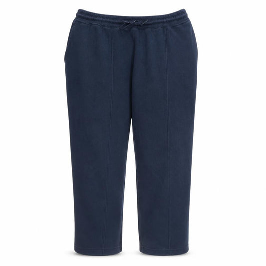 Adidas Women's Blue 2XL Capri Sweatpants with Logo and Drawstring Waist
