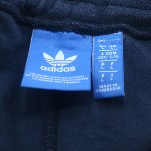 Adidas Women's Blue 2XL Capri Sweatpants with Logo and Drawstring Waist