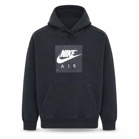 Nike Men's Black Pullover Hoodie M Logo Fleece Sweatshirt