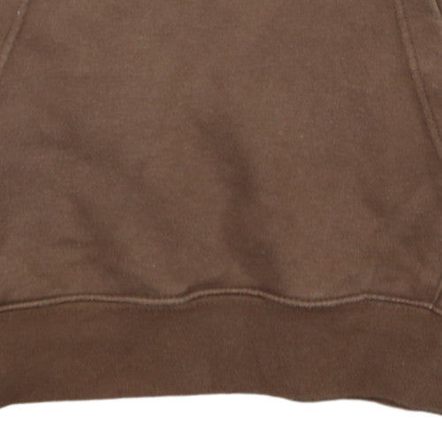 Nike Men's Brown Pullover Hoodie M Fleece Logo Sweatshirt
