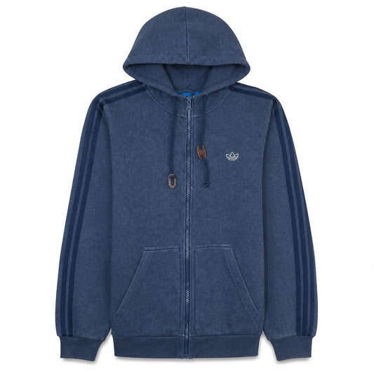 Adidas Men's Blue Full Zip Hoodie Medium Sports Fleece