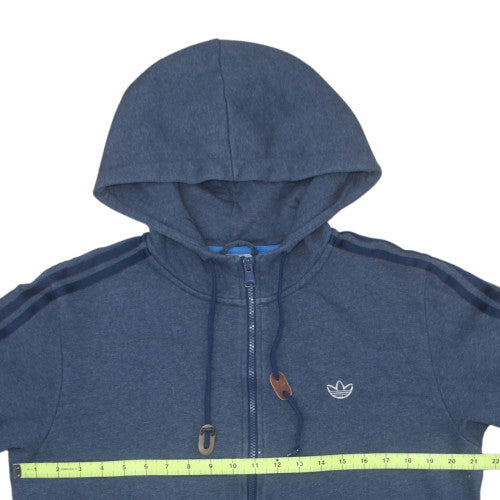 Adidas Men's Blue Full Zip Hoodie Medium Sports Fleece
