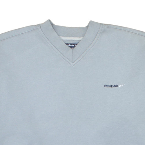 Reebok Mens Grey V-Neck Pullover Sweatshirt Size M