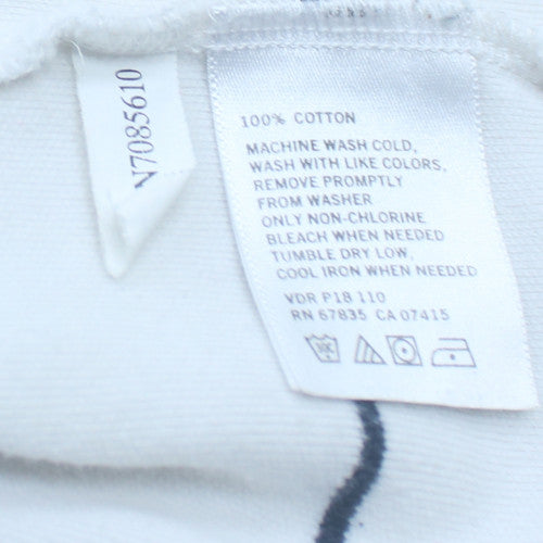 Nautica Men's White Striped Cotton Polo Shirt XL