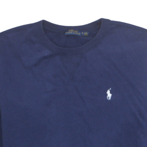 Polo Ralph Lauren Women's Navy Blue Cotton Pullover Sweatshirt M