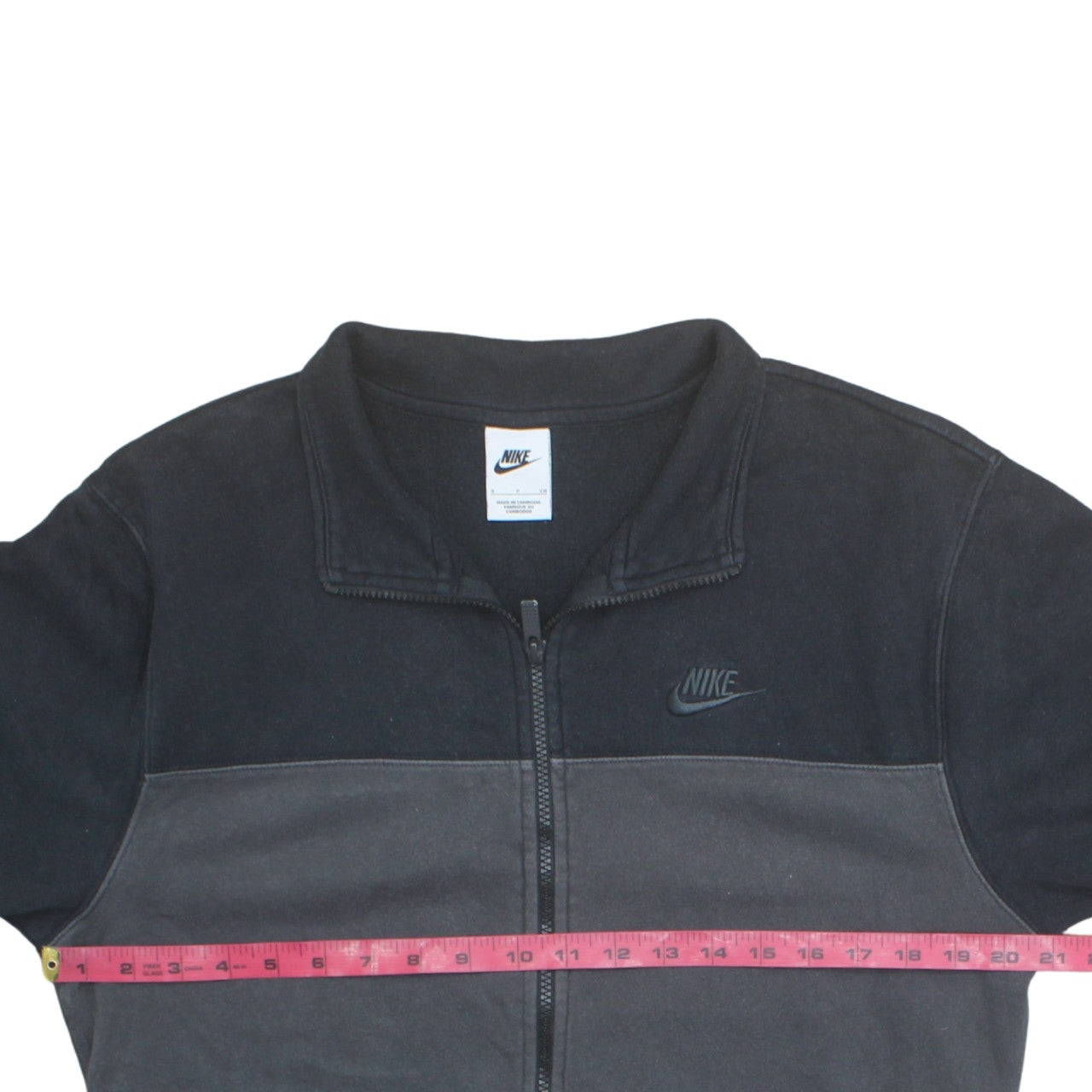 Nike Men's Black Full Zip Fleece Sweatshirt Size S Regular Fit
