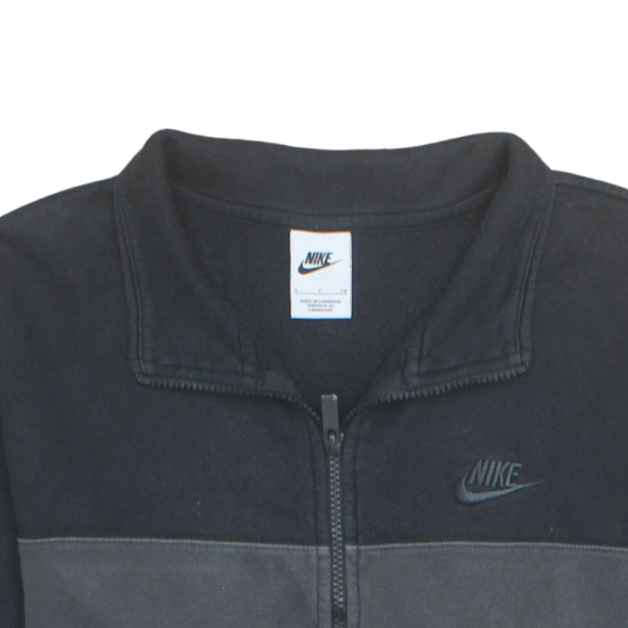 Nike Men's Black Full Zip Fleece Sweatshirt Size S Regular Fit