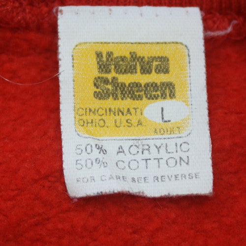 Velva Sheen Womens Red Mickey Mouse Pullover Sweatshirt Size L