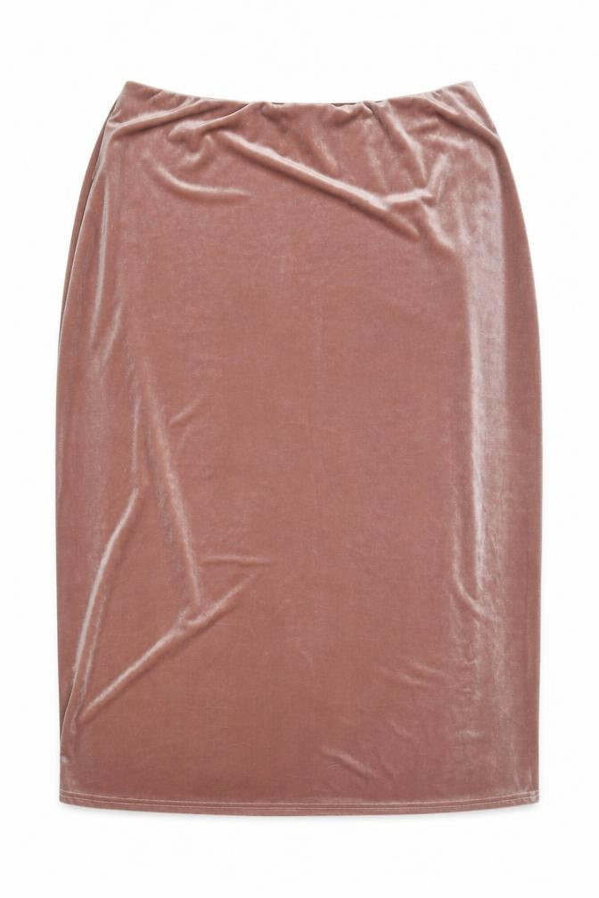 Next Women Pink Velvet Midi Pencil Skirt Size 20