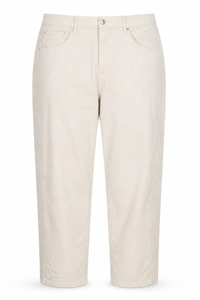 Marks & Spencer Womens Beige Corduroy Cargo Trousers Size 20 Regular
