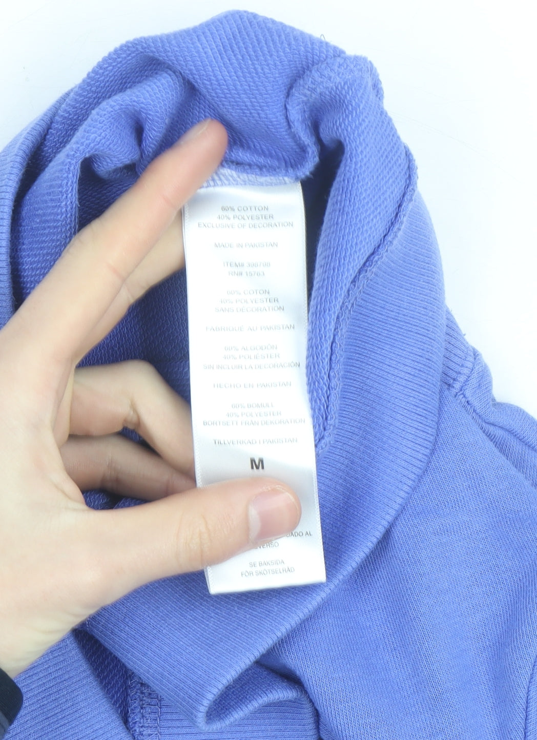 Champion Women Blue Logo Crew Neck Pullover Sweatshirt Size M