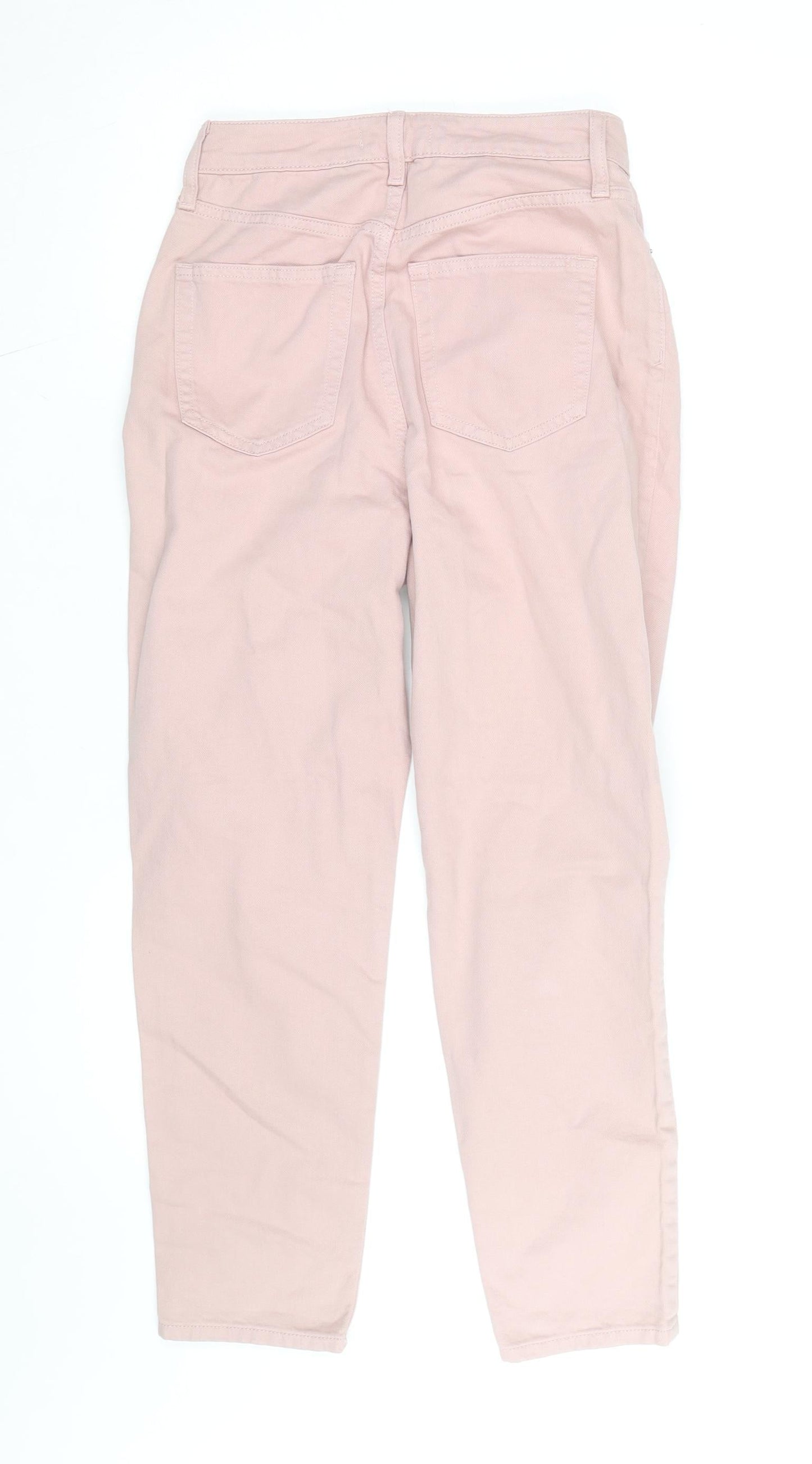 F&F Women’s Pink High Rise Mom Jeans Size 8 Regular Fit