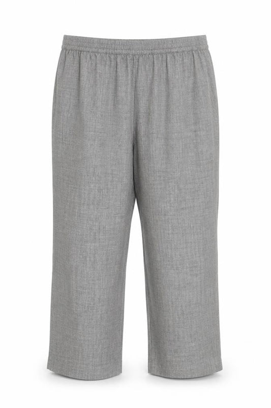 Honor Millburn Women’s Grey Size 12 Elastic Waist Straight Leg Trousers