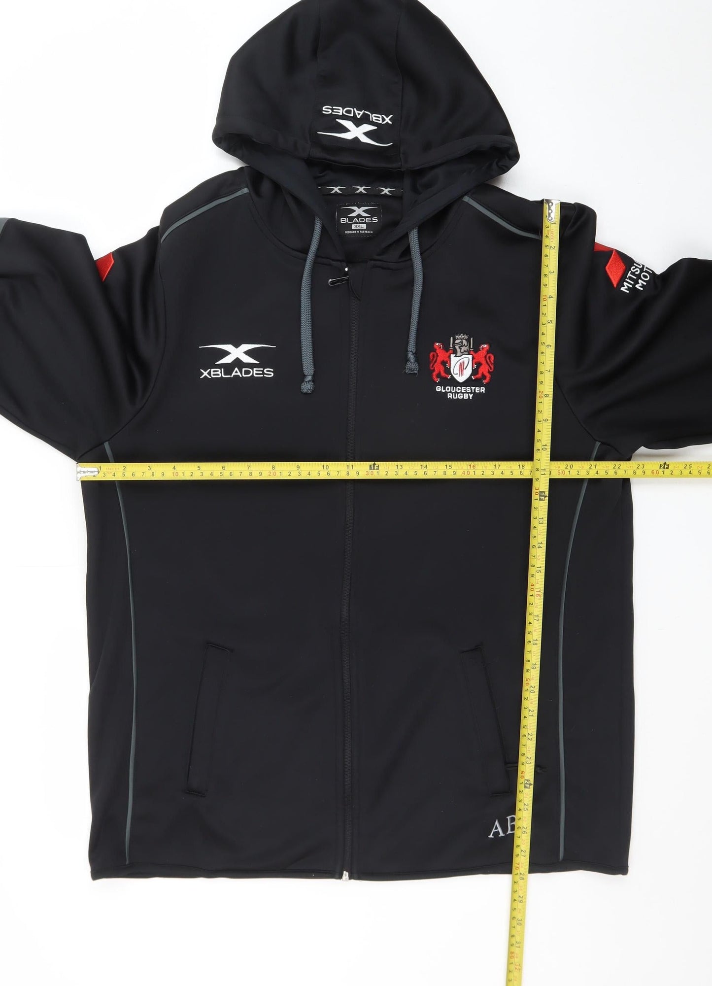 XBlades Men’s Black Gloucester Rugby 3XL Full Zip Hoodie