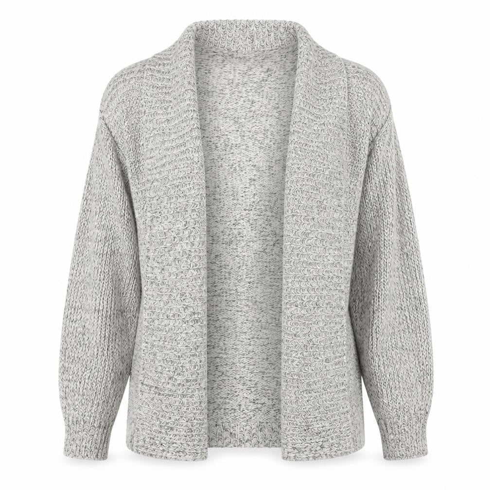 Vero Moda Women's Grey Chunky Knit Open Cardigan Size S