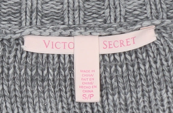 Victoria's Secret Women’s Grey Cotton Cable Knit Cardigan S