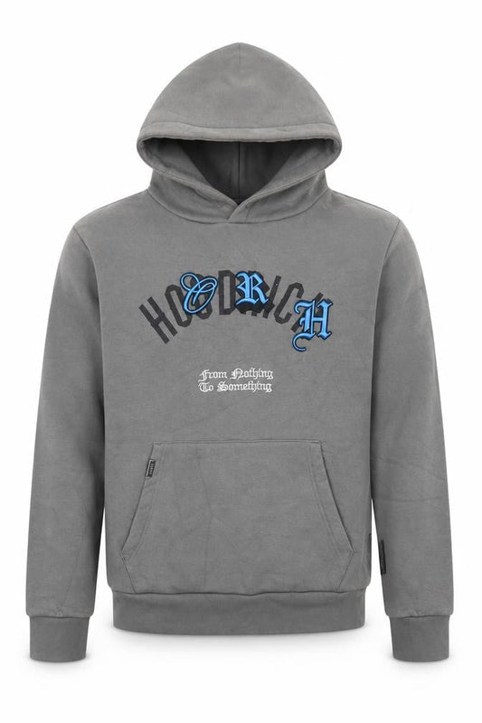 Hoodrich Men's Grey Pullover Hoodie M Graphic Streetwear
