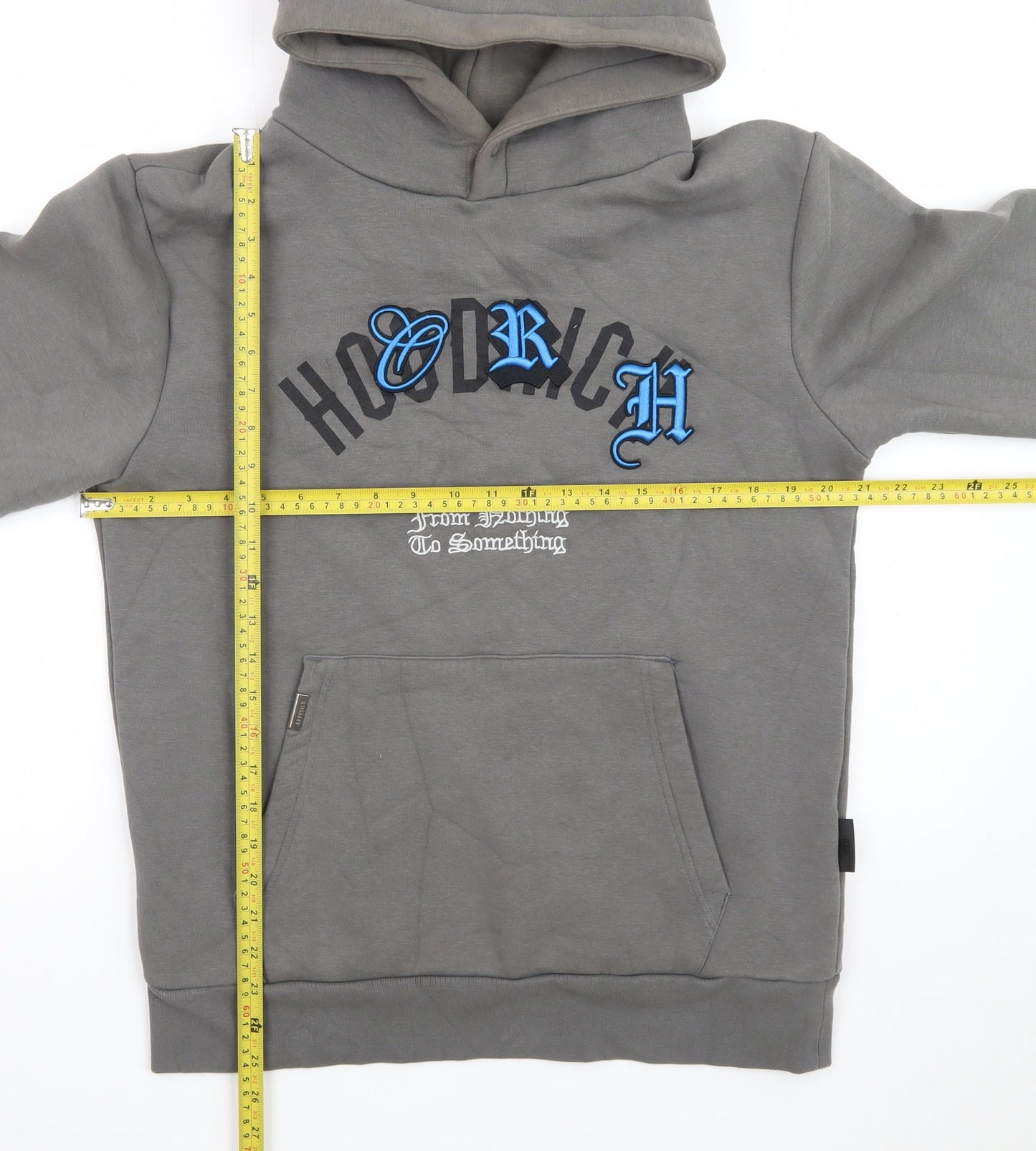 Hoodrich Men's Grey Pullover Hoodie M Graphic Streetwear