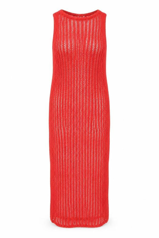 Marks & Spencer Women’s Red Knit Sleeveless Long Slip Dress XS