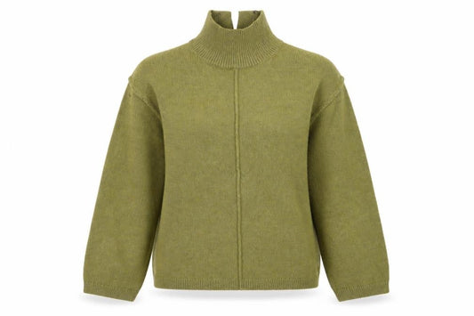 H&M Women's Green Roll Neck Wool Blend Pullover Jumper XS