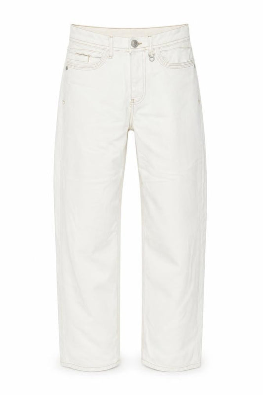 MOS MOSH Women's Ivory Straight Jeans Size 25 High Rise Slim Fit