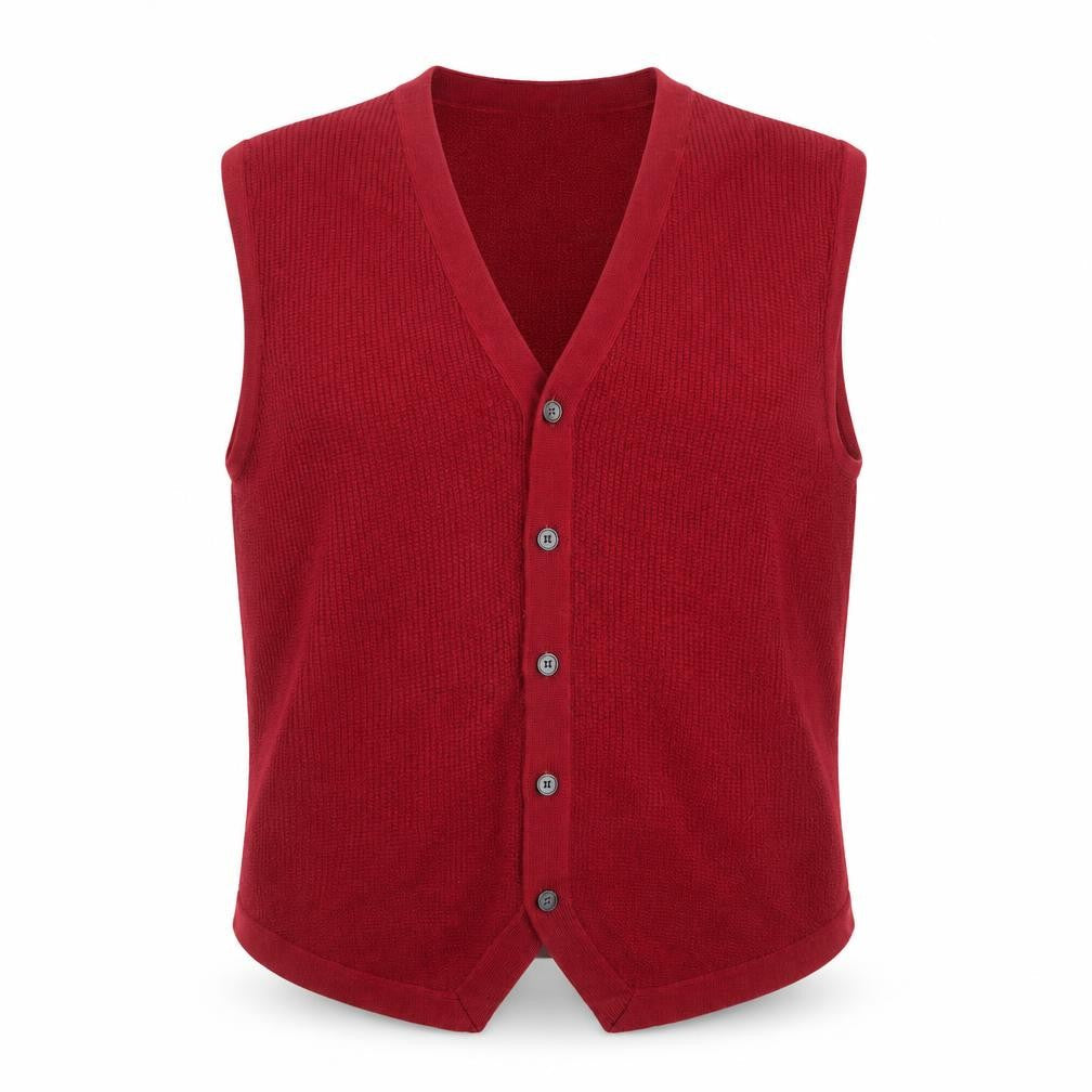 Viyella Womens Red Merino Wool Blend Sleeveless Vest XXL
