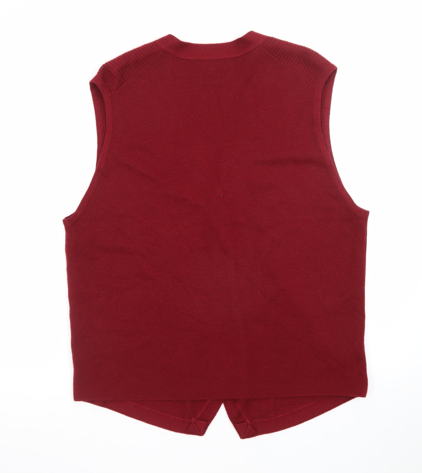 Viyella Womens Red Merino Wool Blend Sleeveless Vest XXL