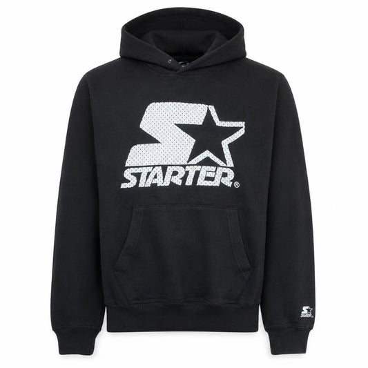 Starter Men’s Black Pullover Hoodie M Sports Graphic Fleece
