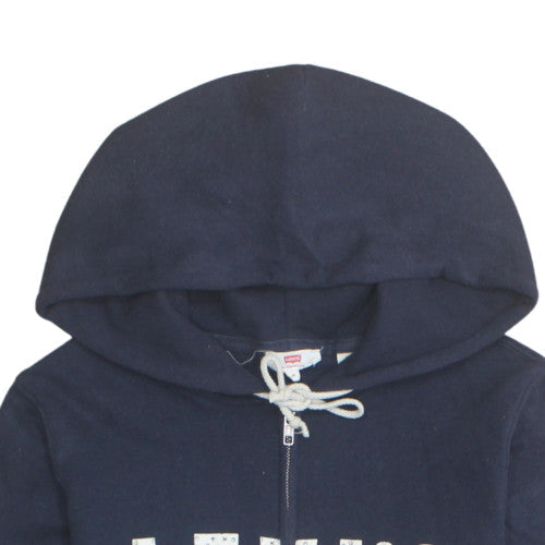 Levi's Men's Blue Full Zip Hoodie M Regular Fleece Sweatshirt