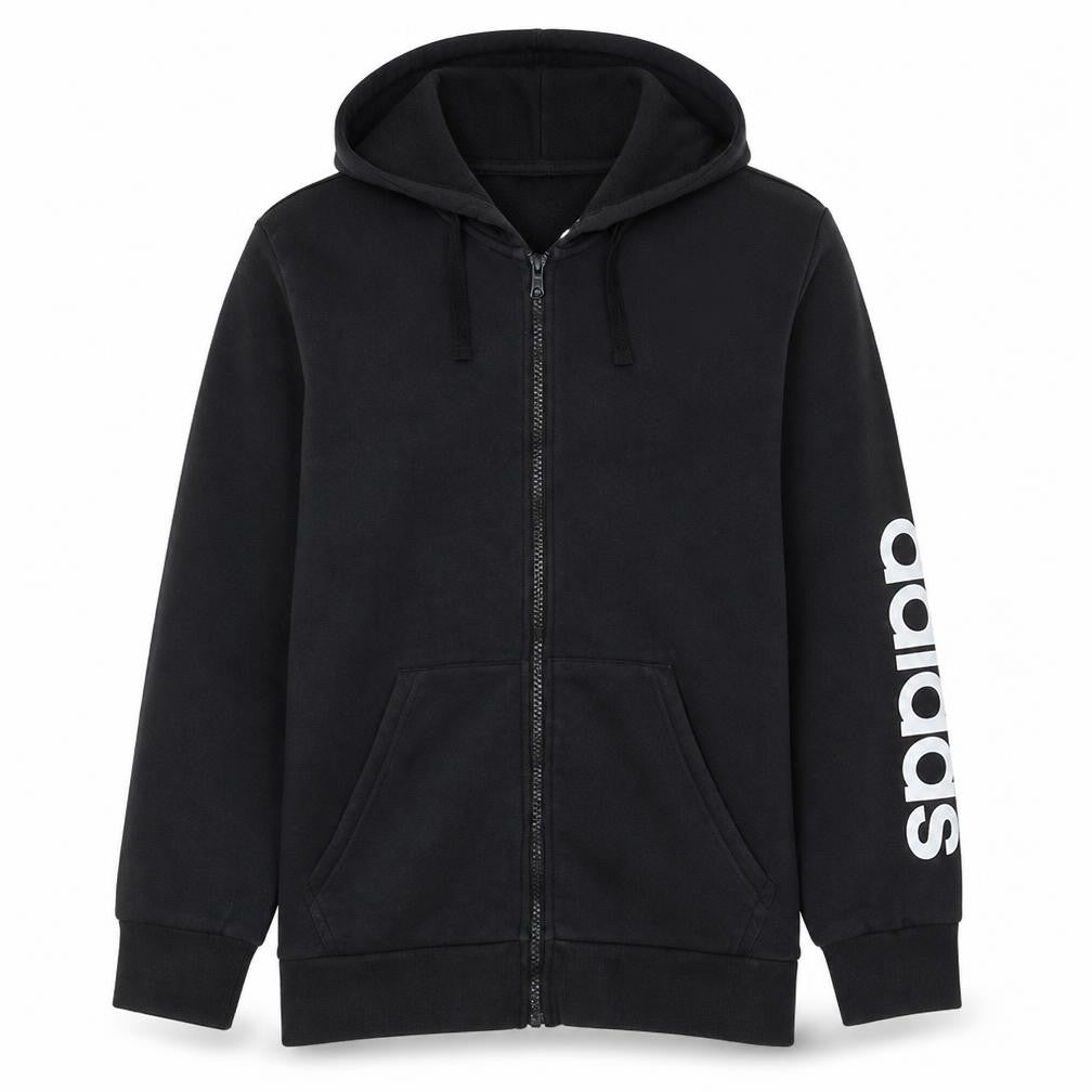 adidas Men's Black Full Zip Hoodie Size M Sports Fleece