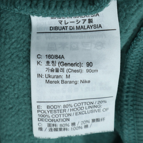 Nike Men’s Green Pullover Hoodie M Regular Fit Fleece Sweatshirt