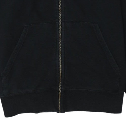 Champion Men's Black Full Zip Hoodie Size M Logo Fleece Sweatshirt