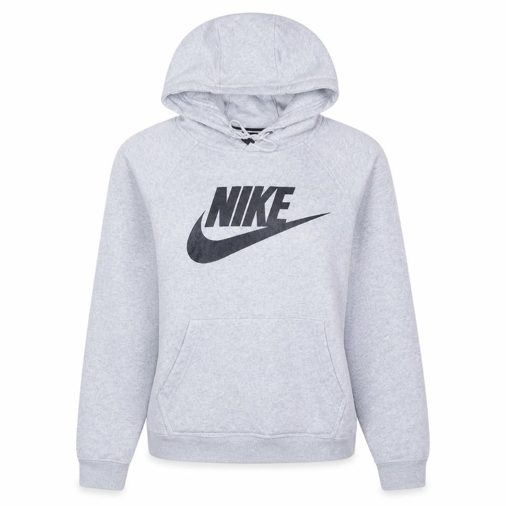 Nike Womens Grey Pullover Hoodie XS Cotton Blend Logo Sweatshirt