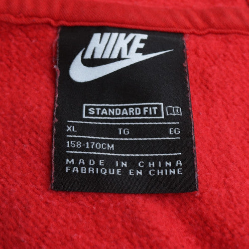 Nike Boys Red Colourblock 1/2 Zip Hoodie XL 158 Fleece Sweatshirt