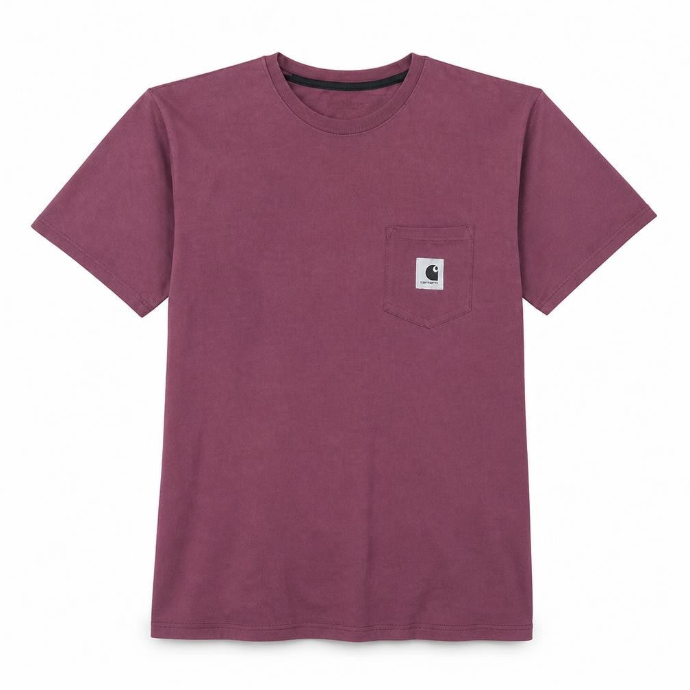 Carhartt Men Purple Cotton Crew Neck Short Sleeve T-Shirt Size S