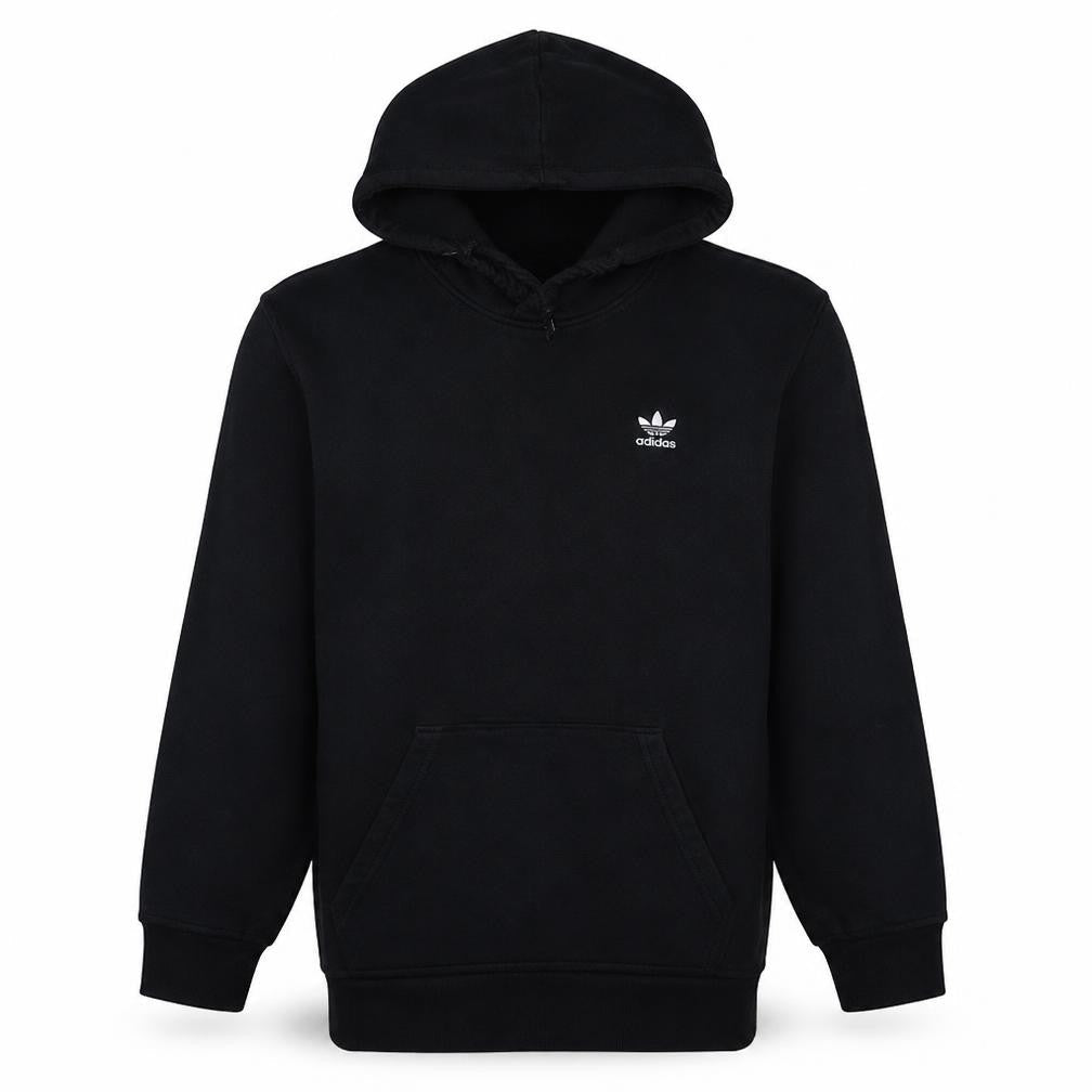 adidas Men Black Pullover Hoodie Regular Fit Size M Logo Fleece