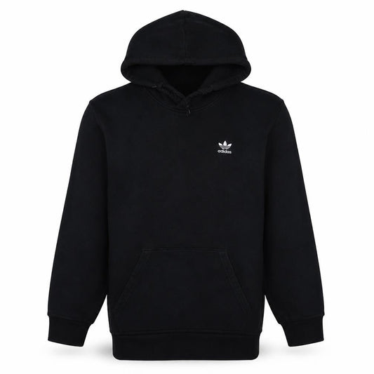 adidas Men Black Pullover Hoodie Regular Fit Size M Logo Fleece