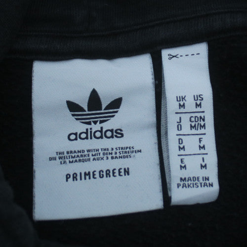 adidas Men Black Pullover Hoodie Regular Fit Size M Logo Fleece