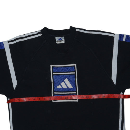 Adidas Mens Black L Pullover Sweatshirt Logo Sportswear