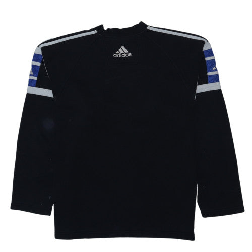 Adidas Mens Black L Pullover Sweatshirt Logo Sportswear