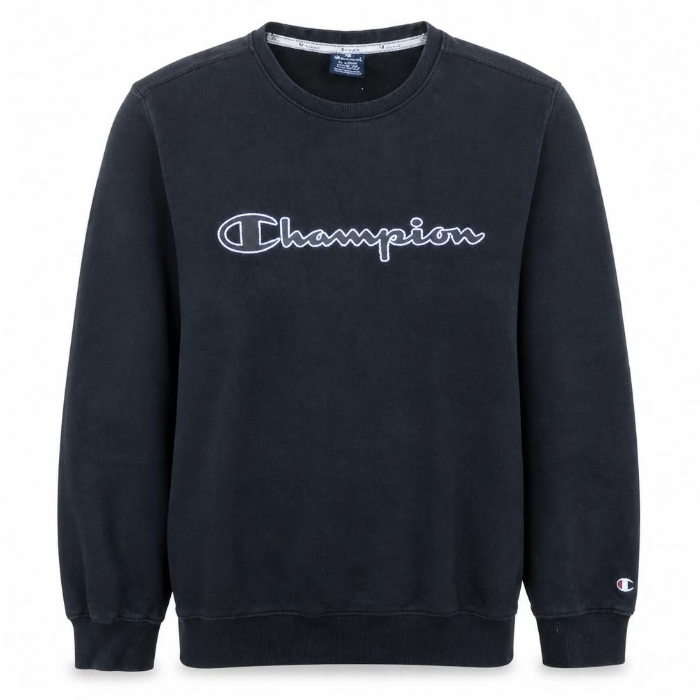 Champion Men's Black XL Pullover Sweatshirt Logo Crew Neck